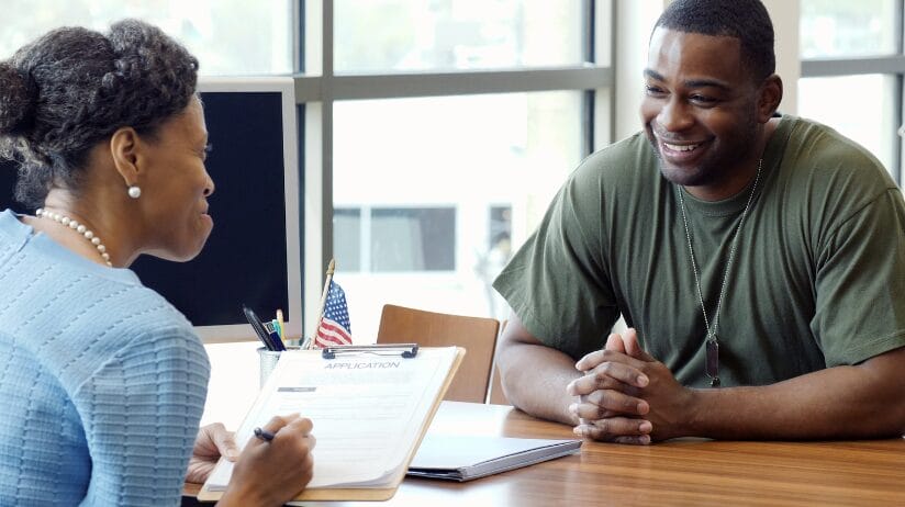 Blog Covers – 2024-05-14T144211.451 (1) Veteran meeting with a job recruiter