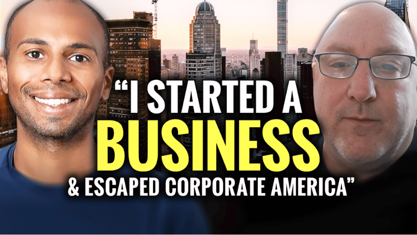 Blog20Covers20-202023-02-28T113741.860 Headshot of David Burgess, who is the owner of Caring Senior Service in Columbus OH, and quote "I started a business & escaped corporate America"