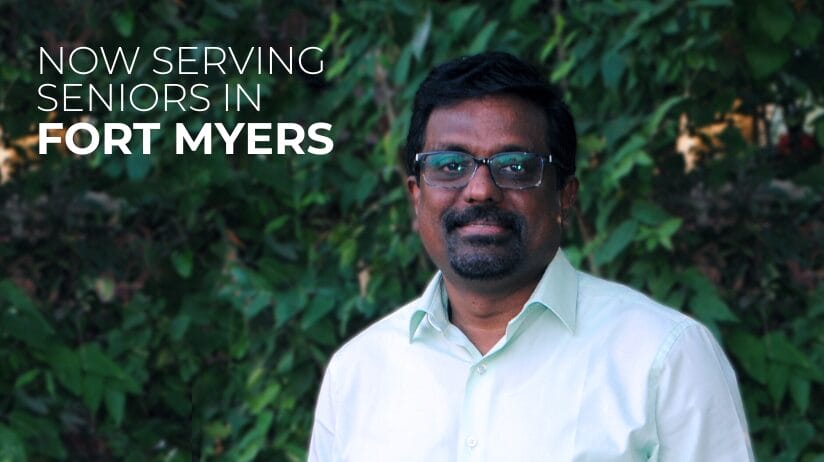 Blog Covers (5) Headshot of Anil John, with text "serving seniors in Fort Myers"