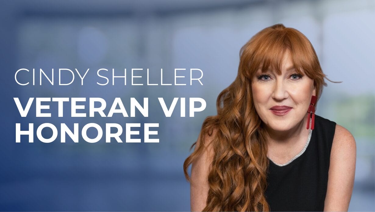 Caring Spotlight (73) Cindy Sheller with text "Veteran VIP Honoree"