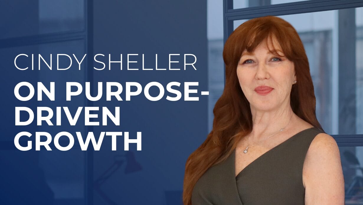 Caring Spotlight – 2026-06-01T124857.505 Cindy Sheller with text "On purpose-driven growth"
